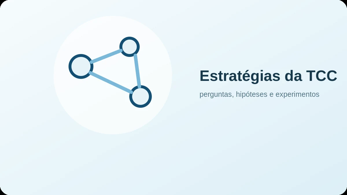 Imagem representativa de Estratégias da TCC: como a terapia trabalha pensamentos, crenças e comportamentos